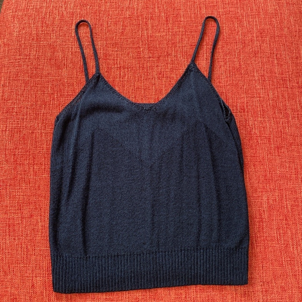 VTG 70’s CASSIDY Black Silk Knit Knitted Cami Camisole Tank Top